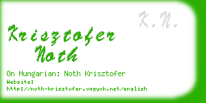 krisztofer noth business card
